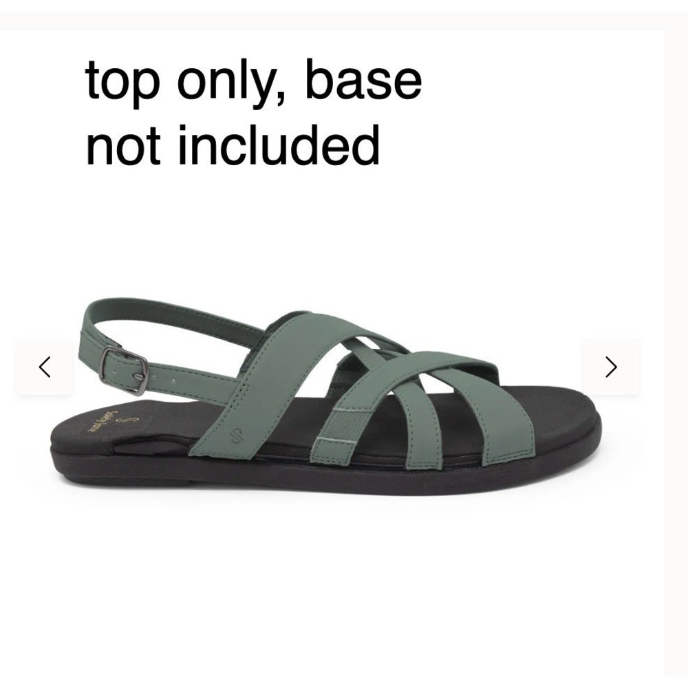 Solely Jane‎ Capri Sage Green Size 11 Interchangeable Sandal Toppers NEW